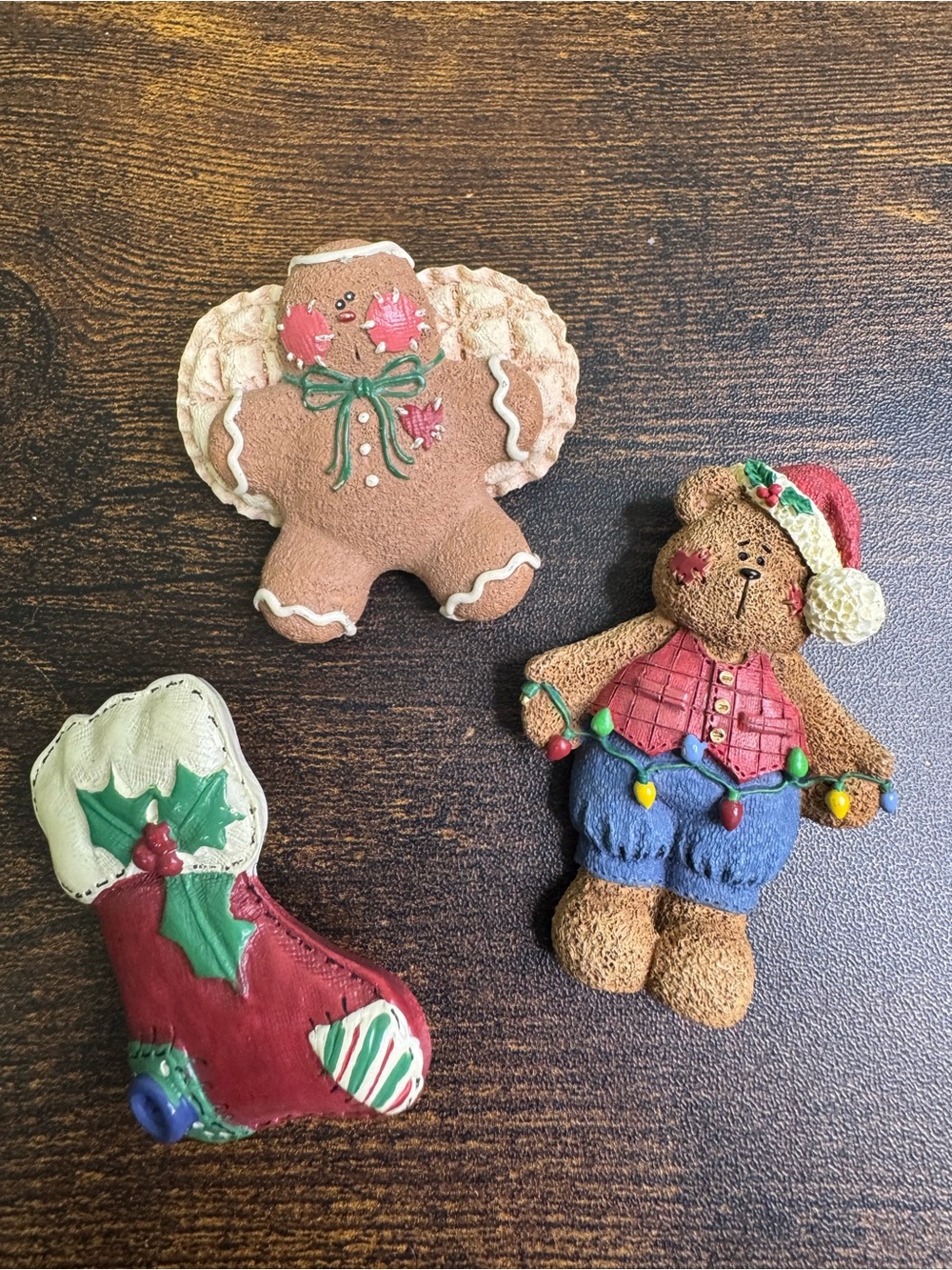Vintage Cottage Core Holiday Brooch Trio